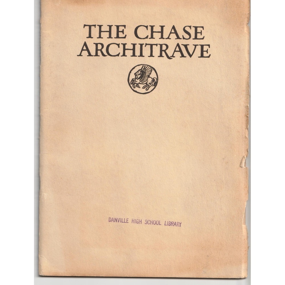 Vintage The Chase Architrave Chase National Bank NYC Architecture Booklet Pegasu - Picture 1 of 4